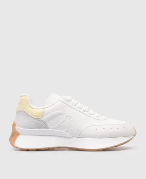 Alexander McQueen White leather sneakers with logo