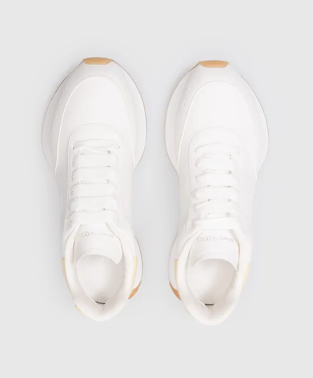 Alexander McQueen White leather sneakers with logo