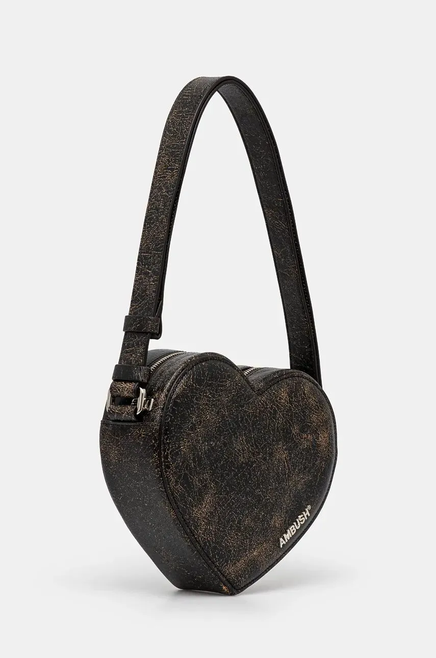 Ambush Crackle Heart Shoulder Bag