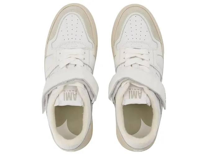 Ami Zapatillas bajas ADC en cuero blanco/multi Impresión de pitón 