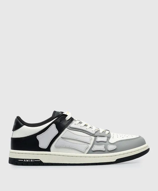 AMIRI SKEL gray leather sneakers