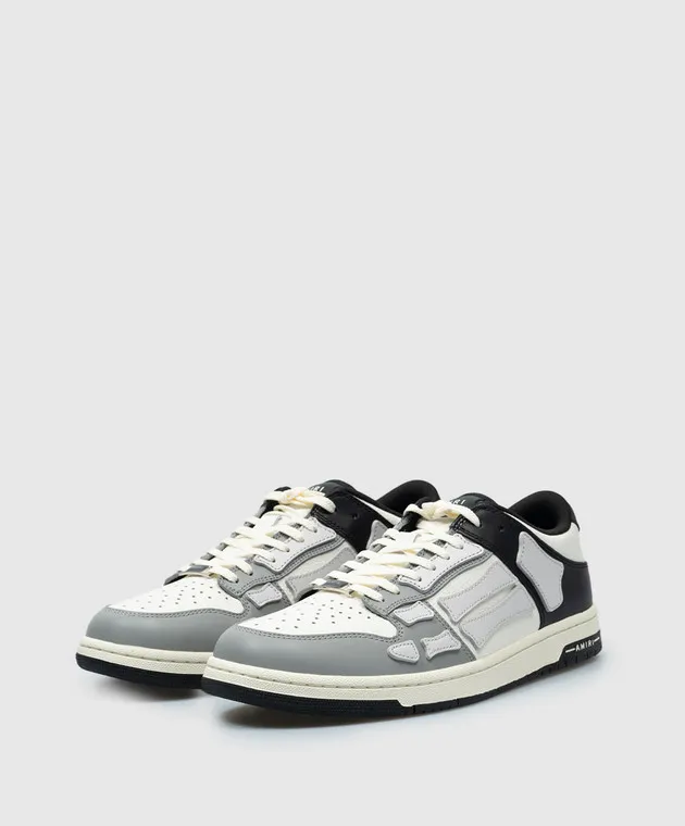 AMIRI SKEL gray leather sneakers