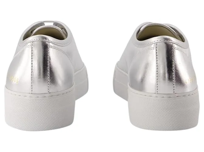 Autre Marque Torneo Super Shiny Sneakers - COMMON PROJECTS - Cuero - Plata Metálico 