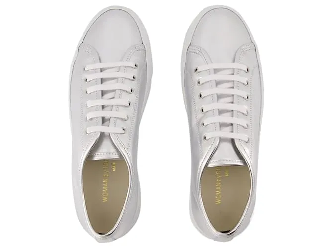 Autre Marque Torneo Super Shiny Sneakers - COMMON PROJECTS - Cuero - Plata Metálico 