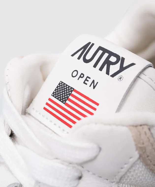 AUTRY White combination sneakers Open Mid CE21