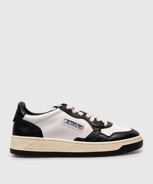 AUTRY White leather Medalist sneakers with logo patch