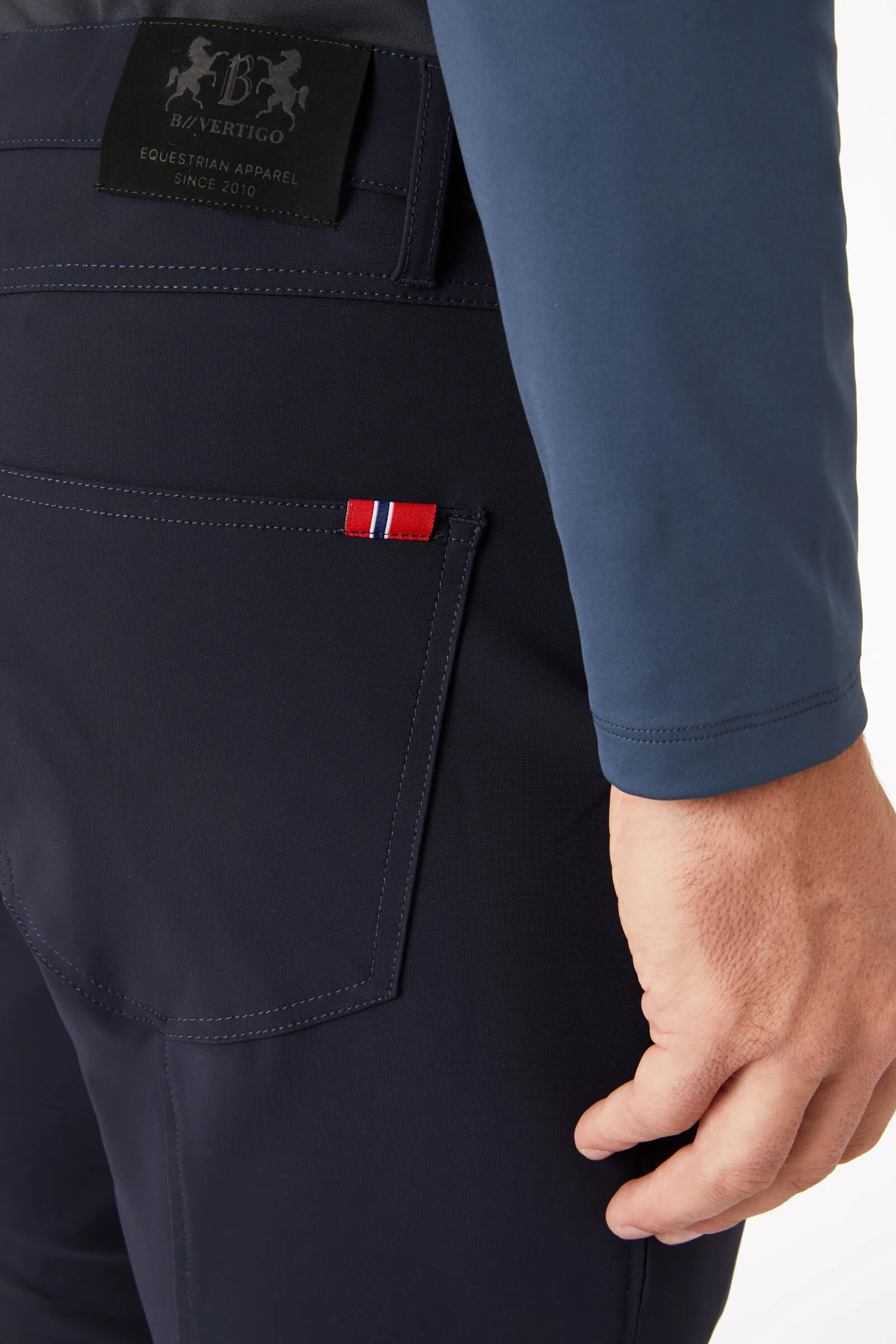 B Vertigo Pantalones de Montar Funcionales con Refuerzo de Rodilla para Hombre Ethan