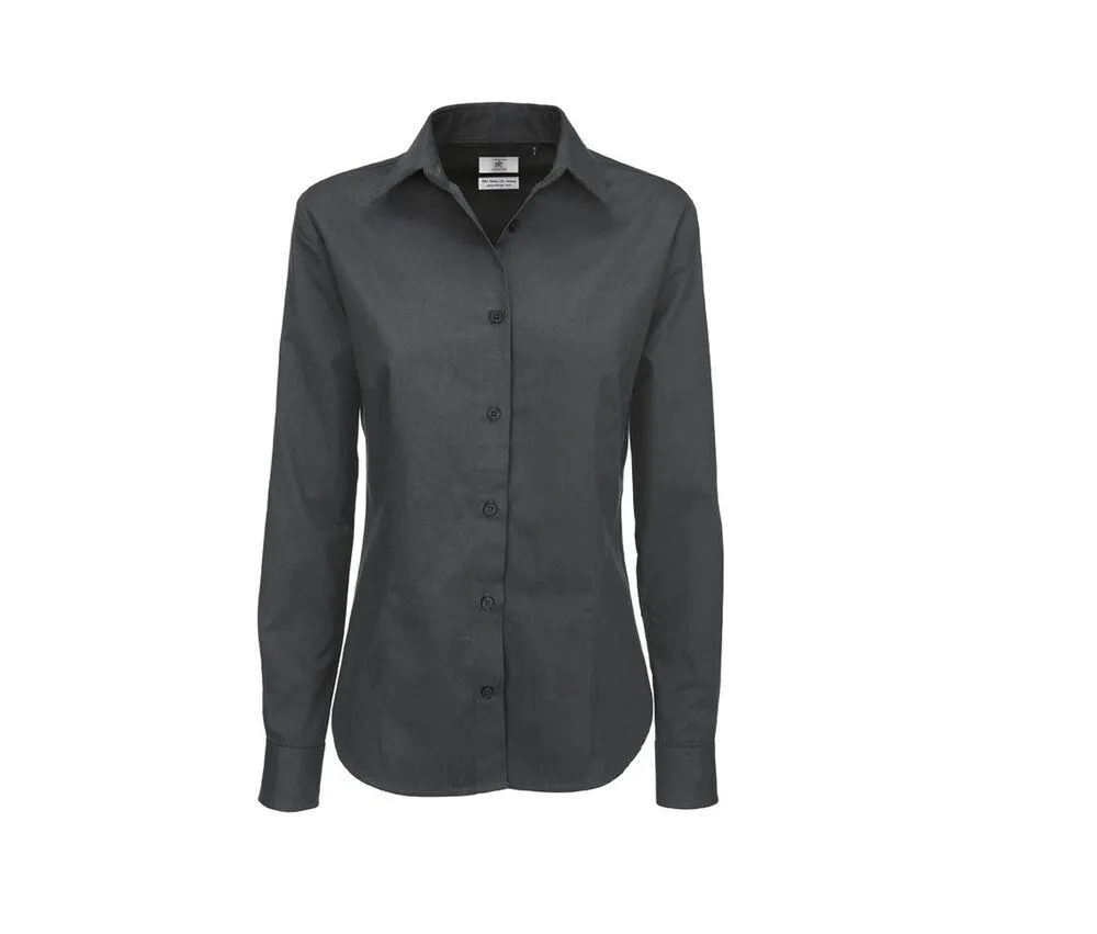 B&C BC716 - Camisa Sharp Manga Larga para mujer - Gris oscuro