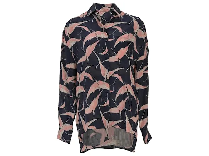 Camisa de manga larga estampada Valentino Garavani en crepé multicolor 