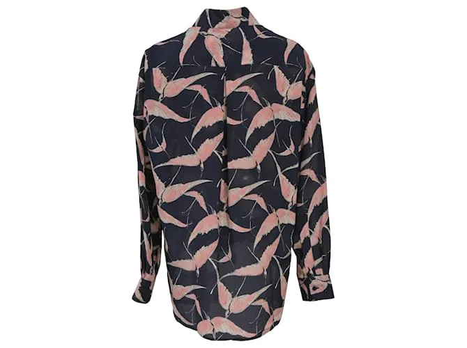 Camisa de manga larga estampada Valentino Garavani en crepé multicolor 