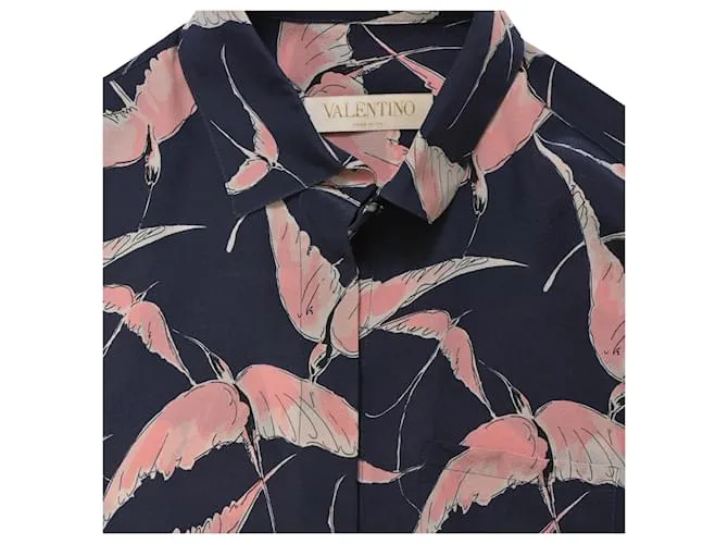 Camisa de manga larga estampada Valentino Garavani en crepé multicolor 