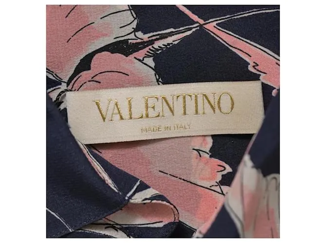 Camisa de manga larga estampada Valentino Garavani en crepé multicolor 