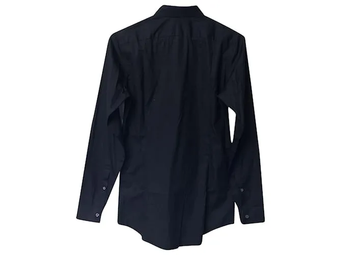 Camisa Jil Sander de manga larga en algodón negro 