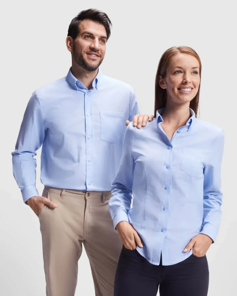 Camisa Laboral Roly Oxford Woman 5068 Mujer Manga Larga