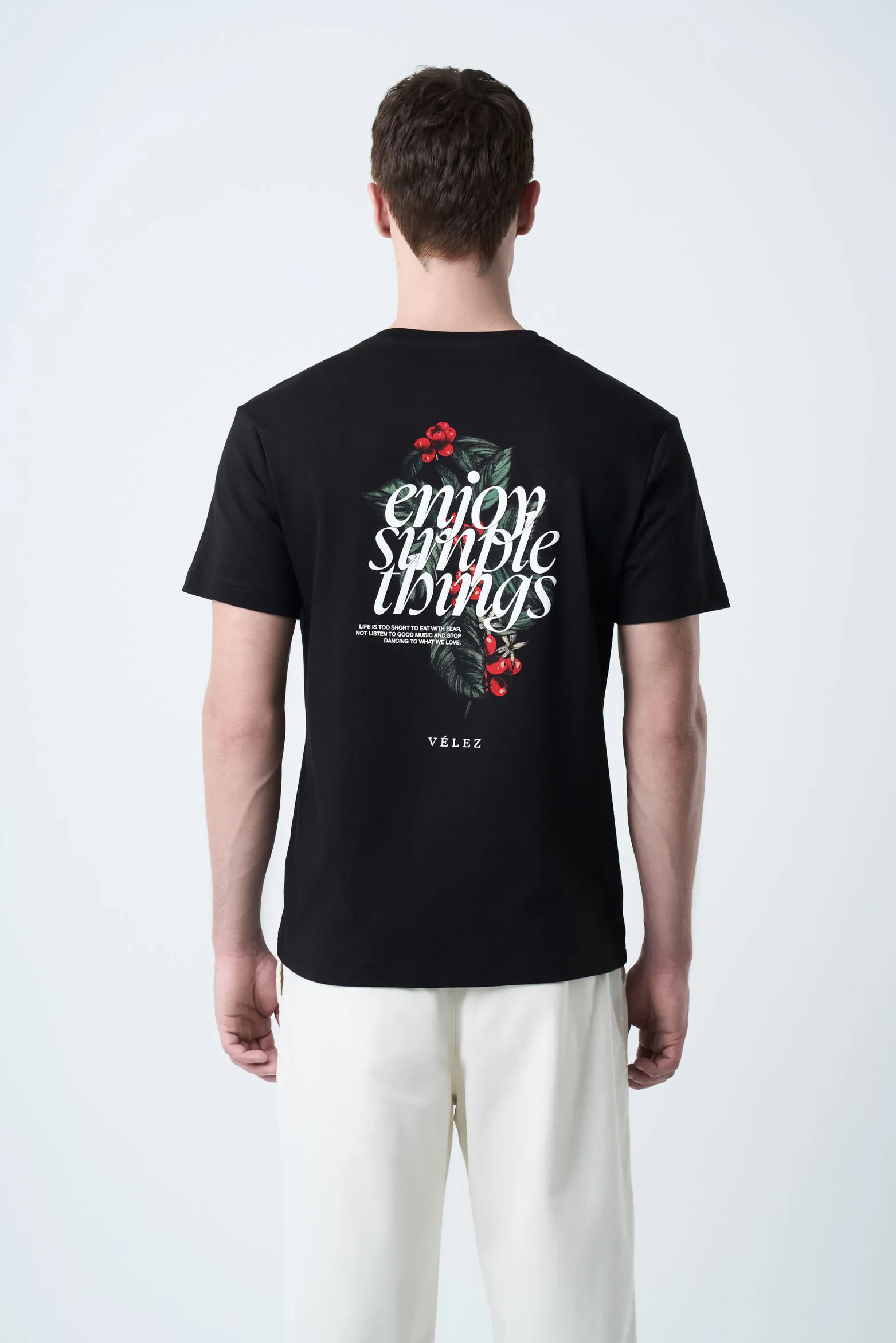 Camiseta Enjoy Simple Things Unisex Café Vélez