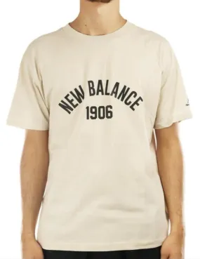 Camiseta New Balance Ess Var Tee Beige Para Hombre