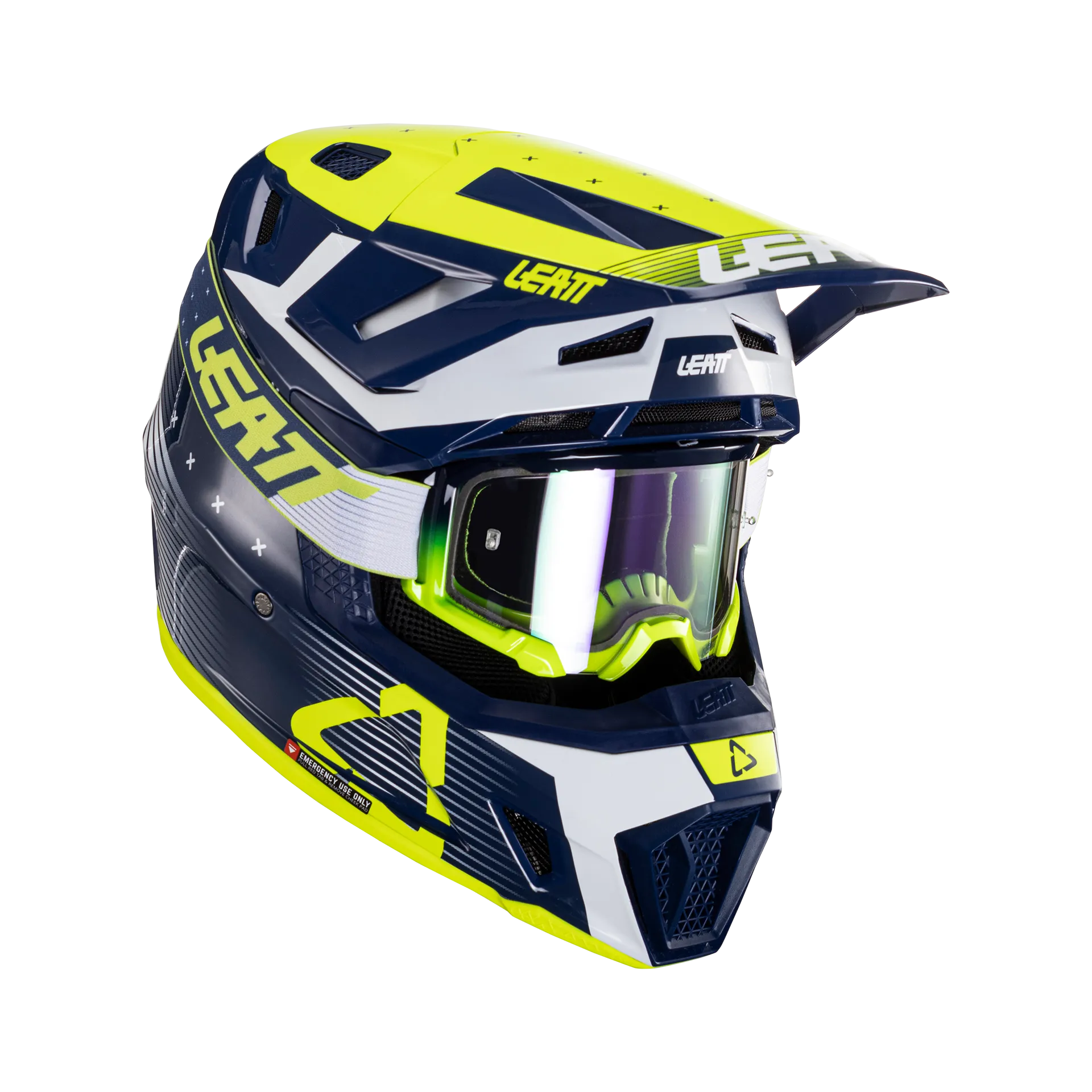 Casco de Cross con Gafas Leatt Kit Moto 7.5 V24 Azul