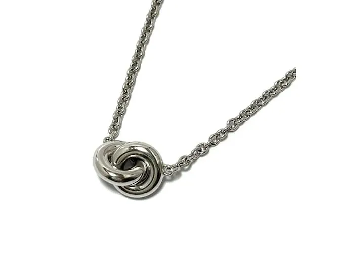 Colgante de collar de eslabón único Donut para mujeres LOEWE Plata 