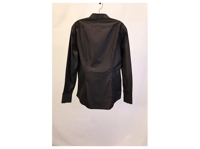 Céline Camisa de manga larga Celine de algodón negro 