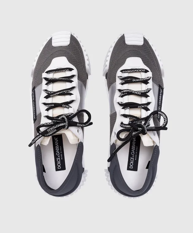 Dolce&Gabbana NS1 logo combo sneakers in gray