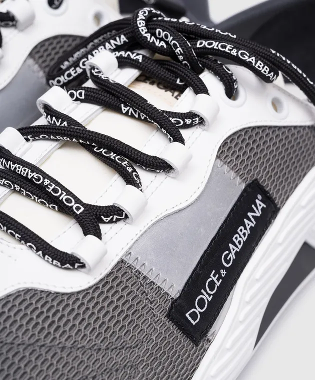 Dolce&Gabbana NS1 logo combo sneakers in gray