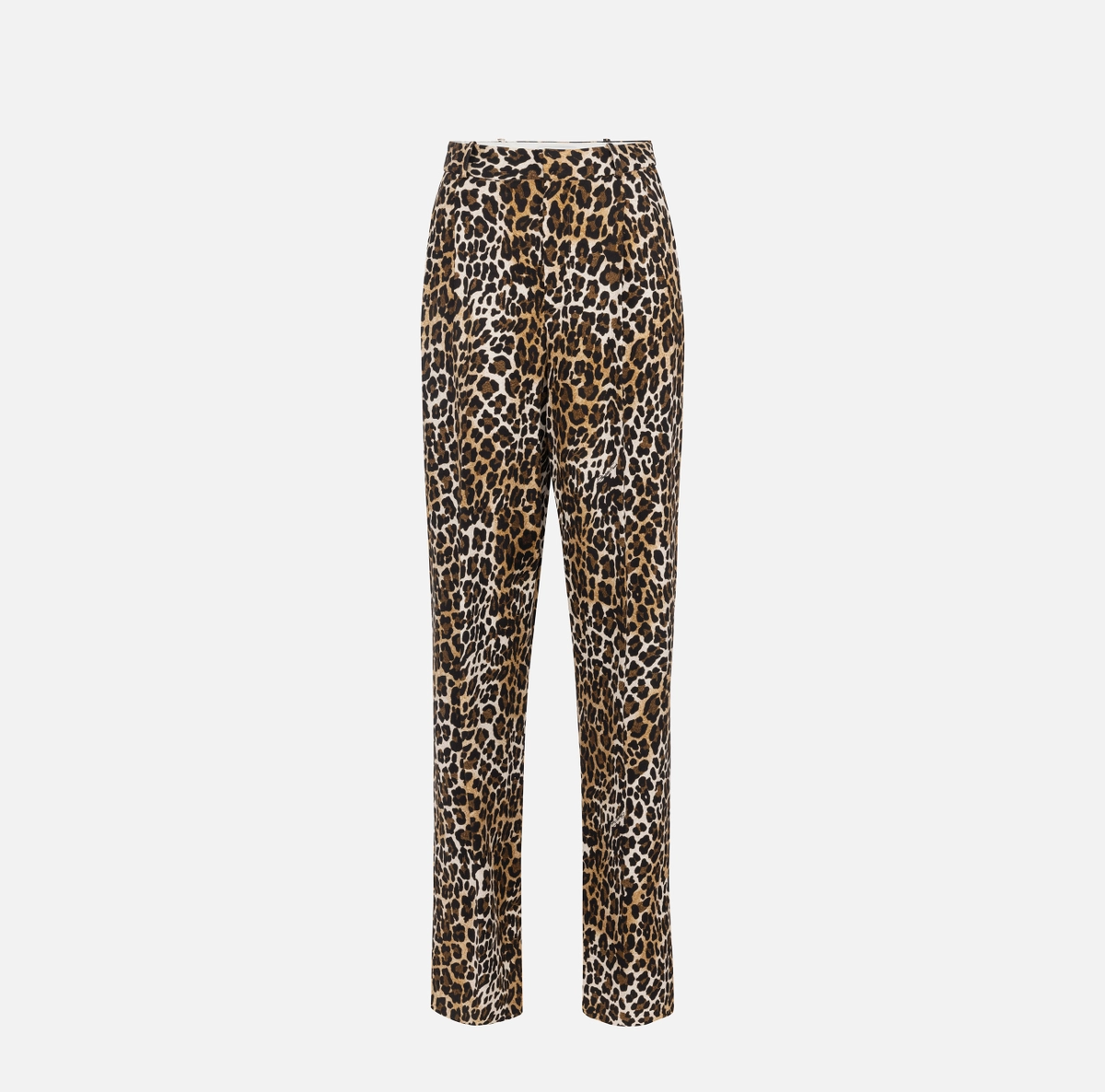 Elisabetta Franchi pantalon recto de crepe animal print con pinzas dobles