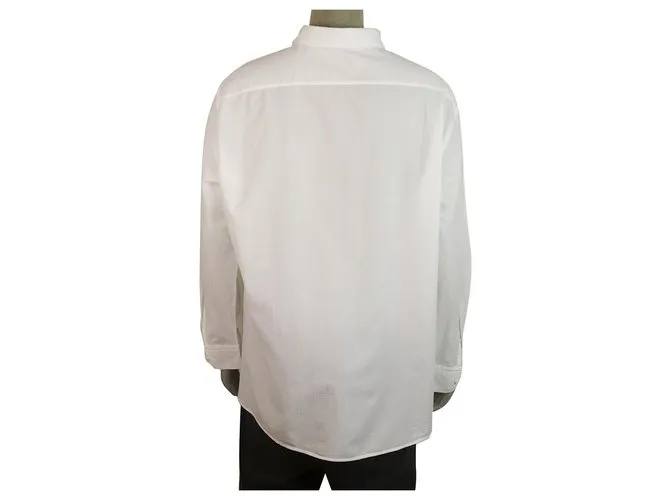 Ermenegildo Zegna camisa blanca clásica de algodón de manga larga para hombre 3SG Blanco 