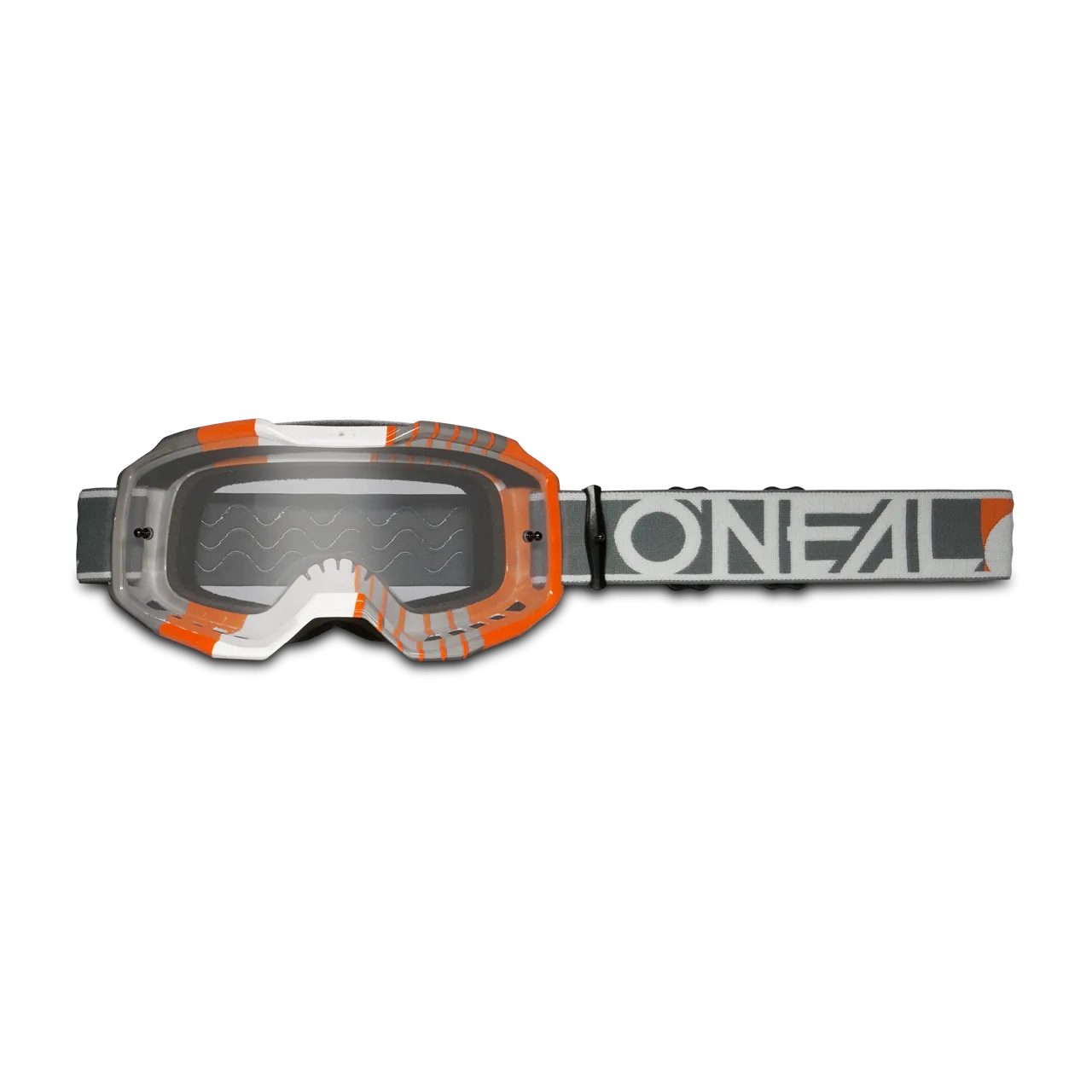 Gafas de Cross O'Neal B-10 Duplex Blanco-Naranja-Transparente 