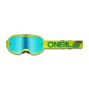 Gafas de Cross O'Neal B-10 Solid Amarillo Neón-Azul Radio 