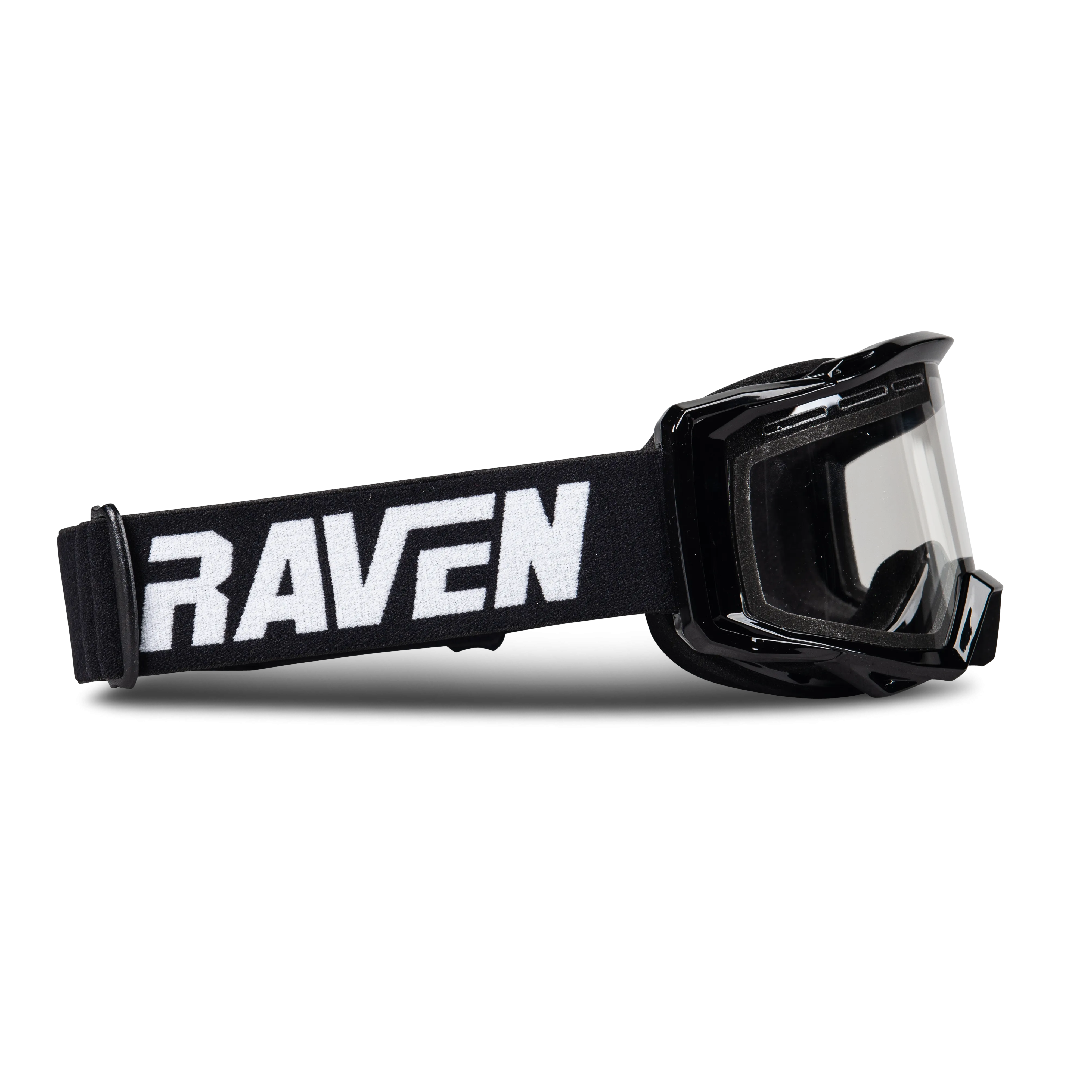 Gafas de Cross Raven Sniper Crew Negras - Lente VentMax Transparente