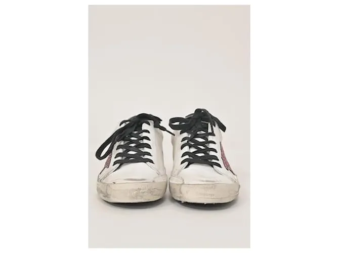 Golden Goose Superstar Low Top Sneakers en Cuero Blanco Crudo 