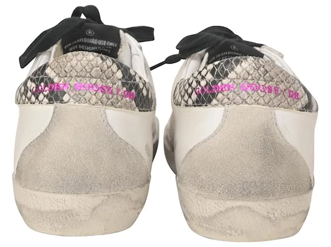 Golden Goose Superstar Low Top Sneakers en Cuero Blanco Crudo 