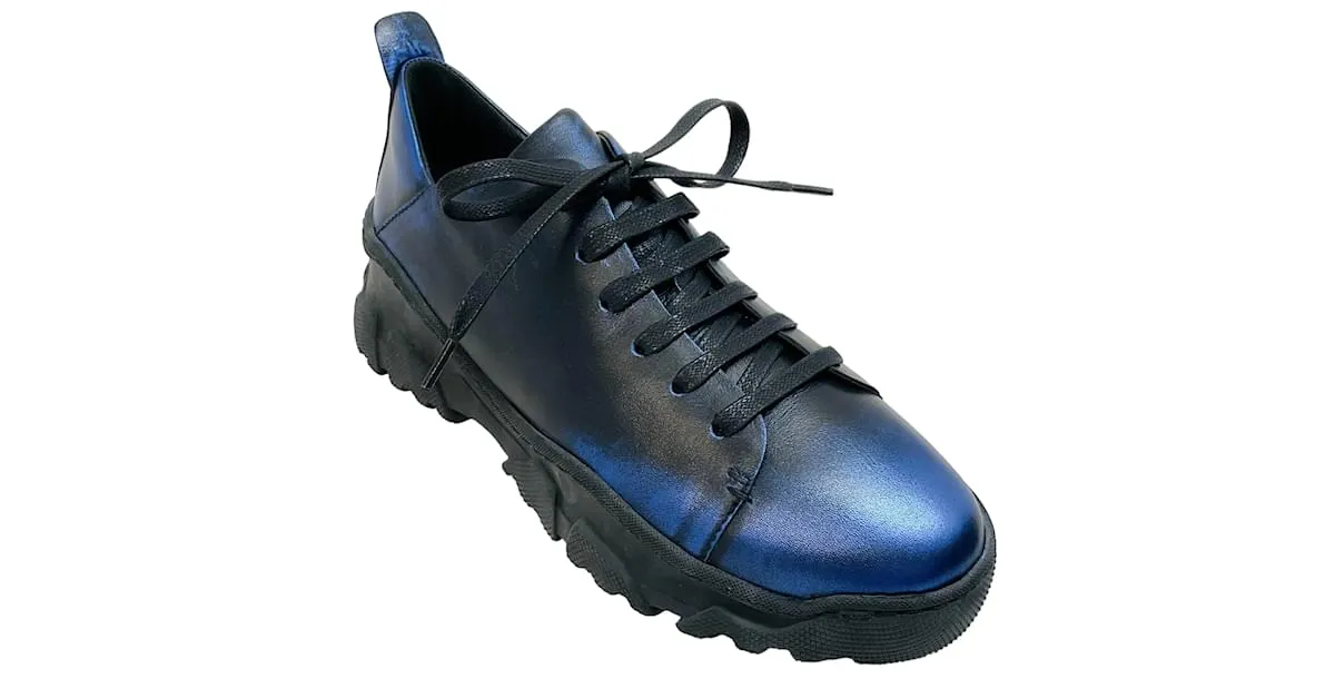 Henry Béguelin Zapatillas Elletrico azul metalizado Henry Beguelin 