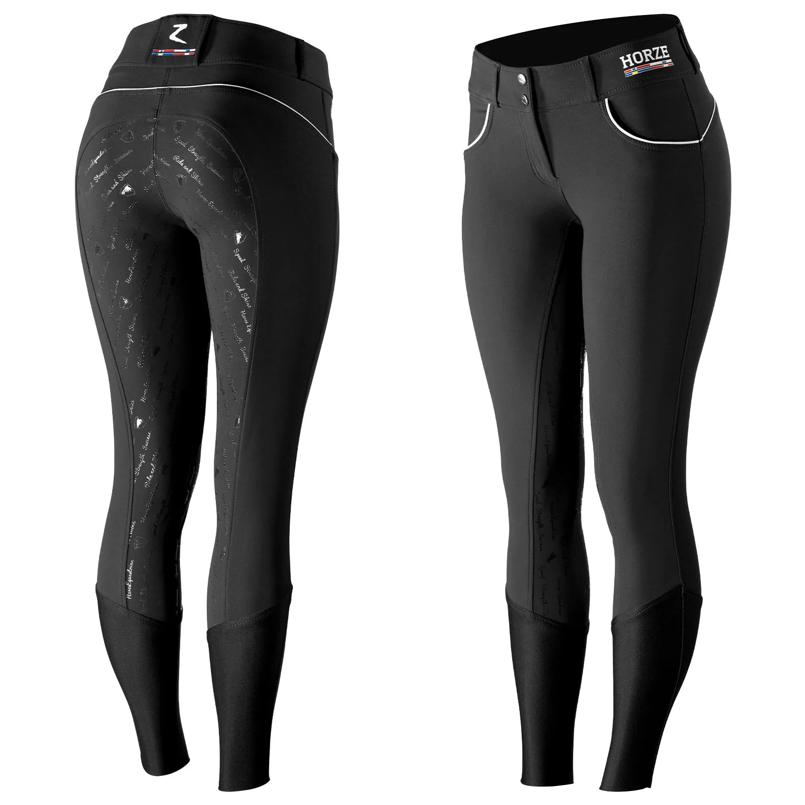 Horze Pantalones de Montar con AsientoCompleto de Silicona para Mujer Nordic Performance