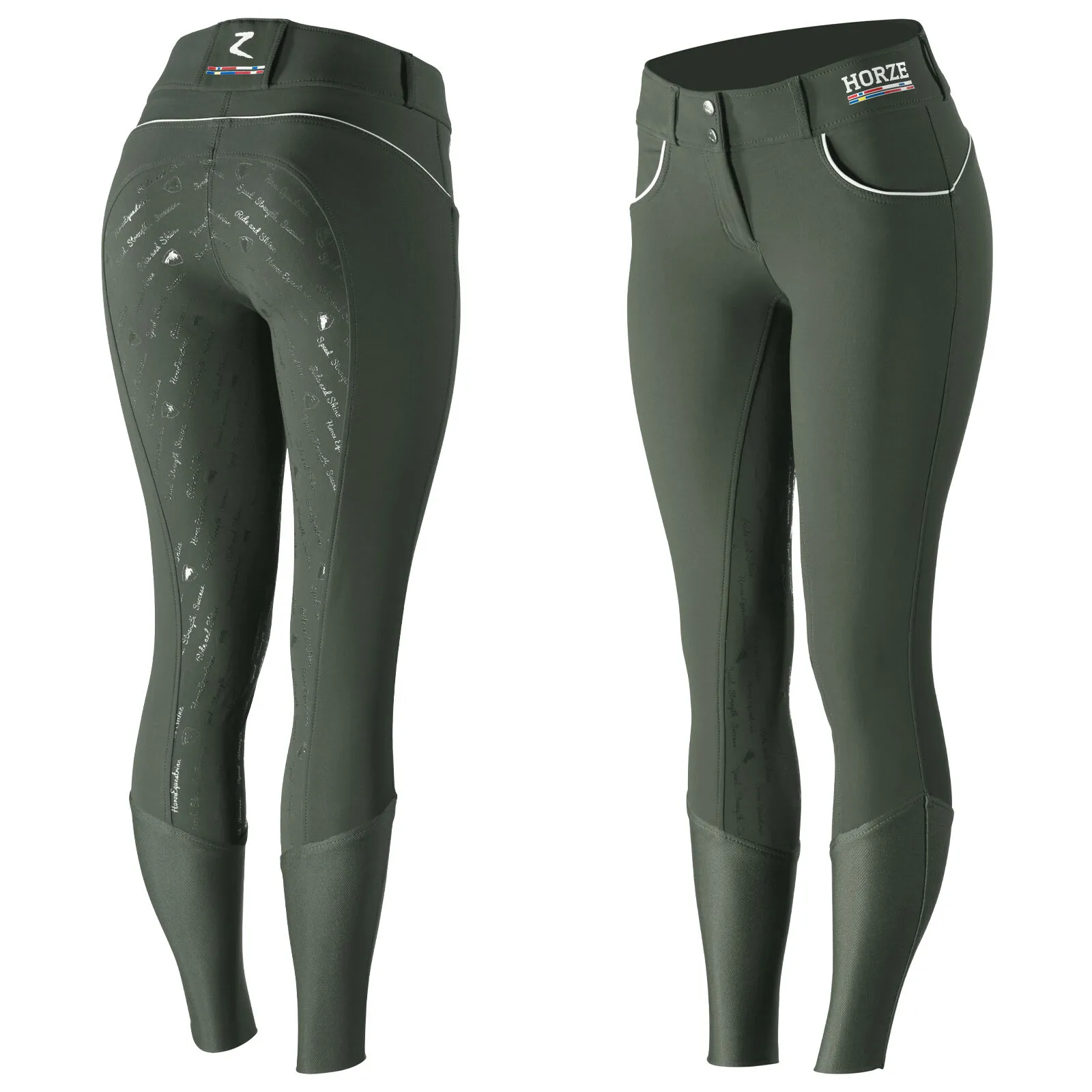 Horze Pantalones de Montar con AsientoCompleto de Silicona para Mujer Nordic Performance