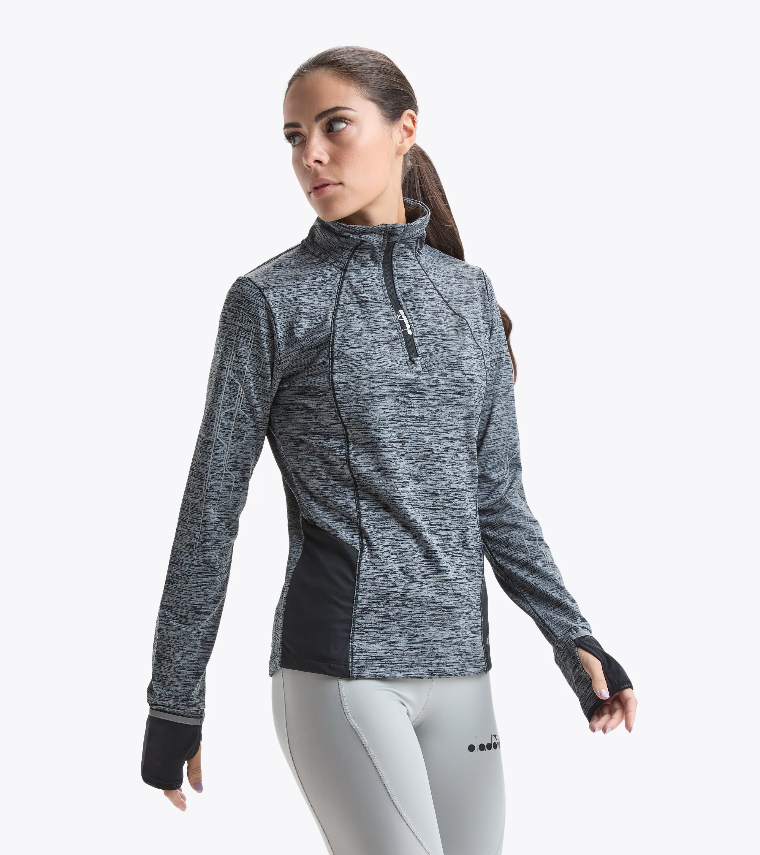 L. WARM UP WINTER SWEAT BE ONE Camiseta de manga larga para correr 1/2 cremallera - Mujer