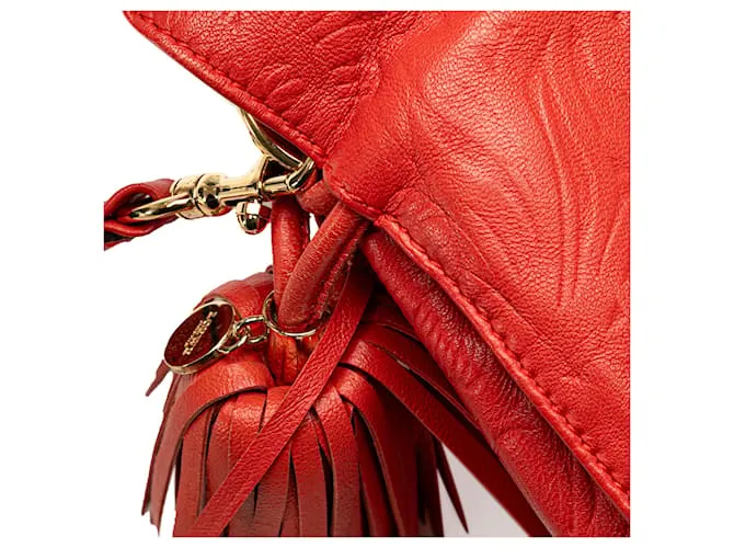 LOEWE Bandolera Flamenco con borlas en relieve rojo Roja 