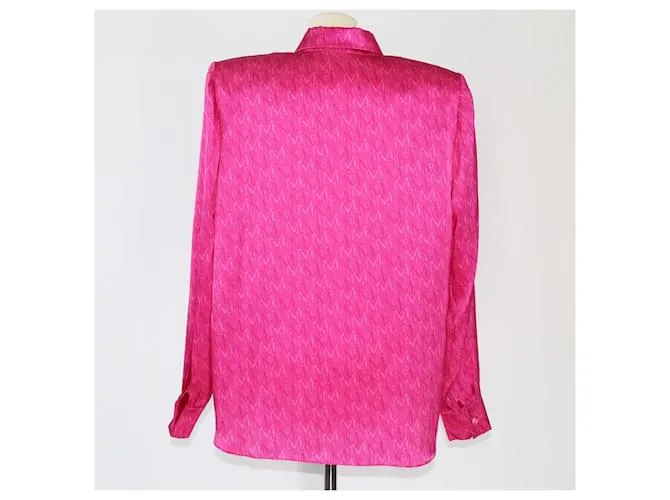 Magda Butrym Camisa de manga larga de jacquard rosa 