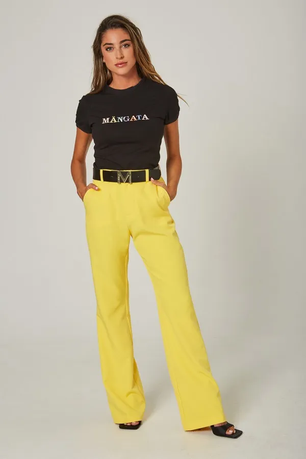 Mangata pantalon campana amarillo