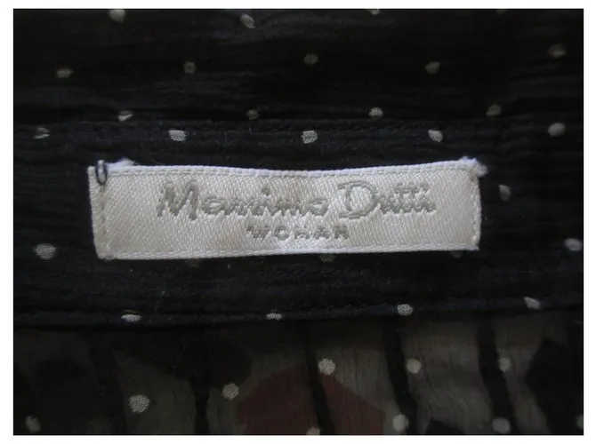 Massimo Dutti Tops Negro Dorado 