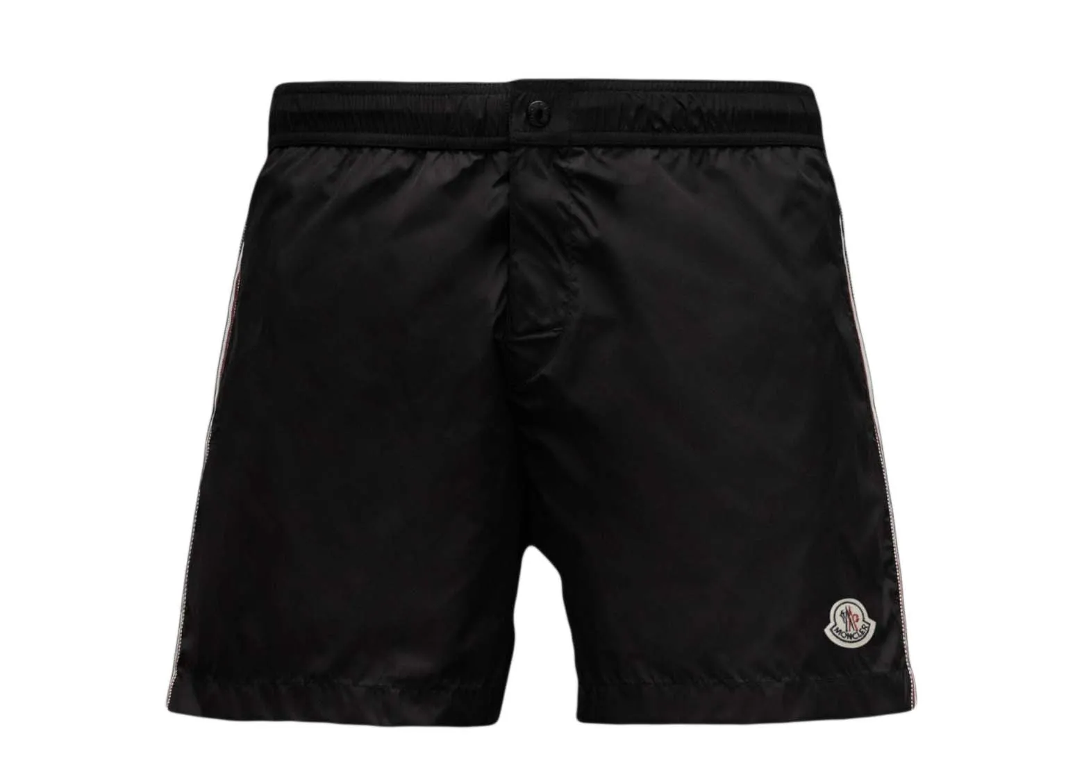 Moncler Tricolor Side Bands Nylon Swim Shorts