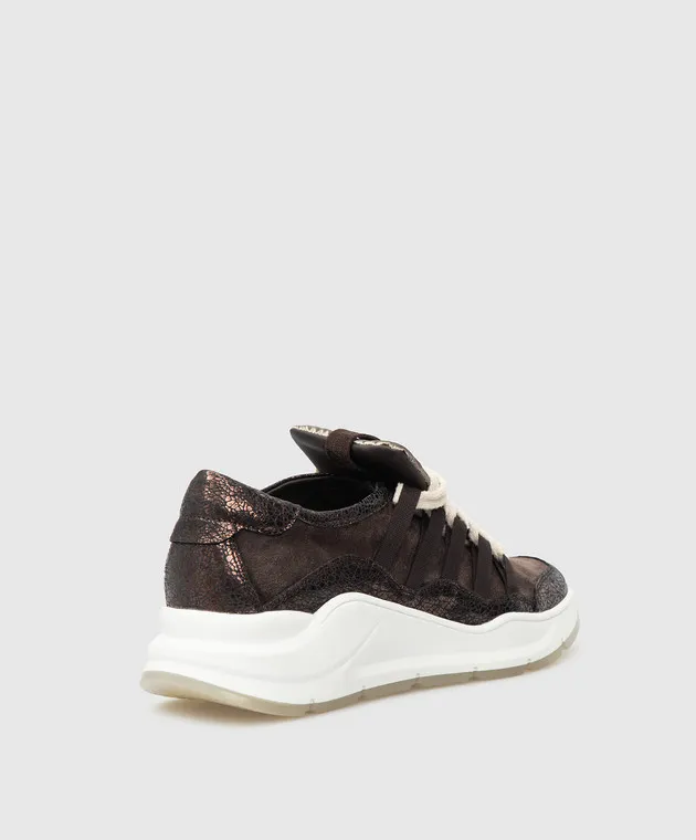 MYM Dark Brown Suede Twin Sneakers