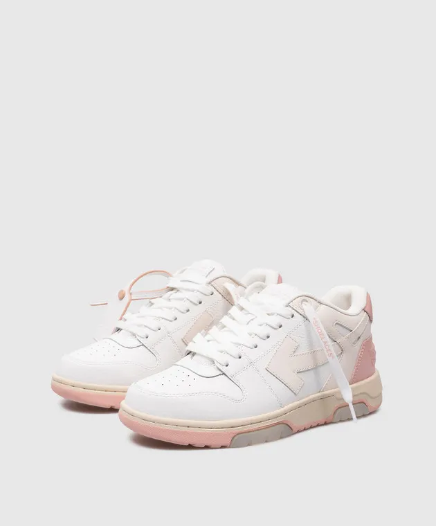 Off-White Out Of Office white leather sneakers with logo