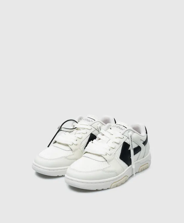 Off-White White Slim Out Of Office combo sneakers with logo