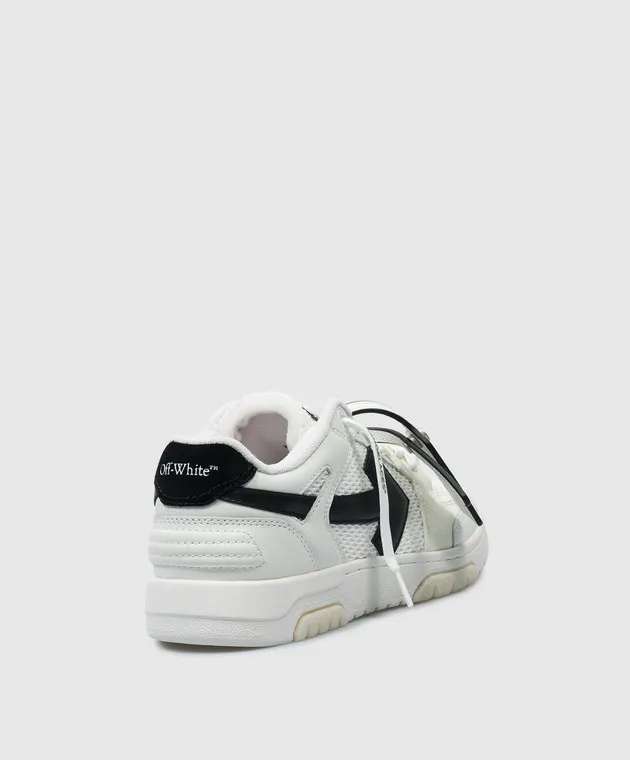 Off-White White Slim Out Of Office combo sneakers with logo