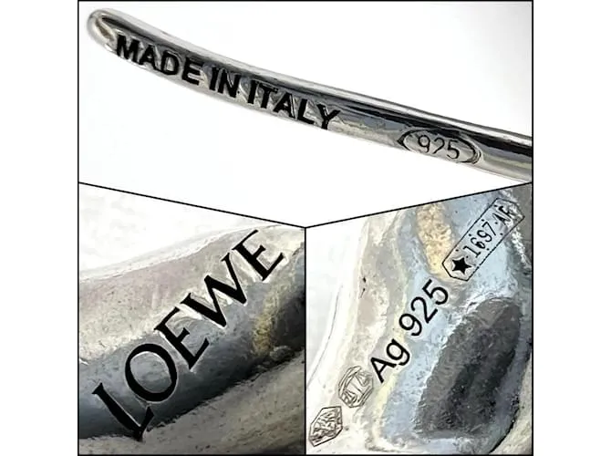 Pendientes Hoop Napa Twist para mujeres LOEWE Plata 