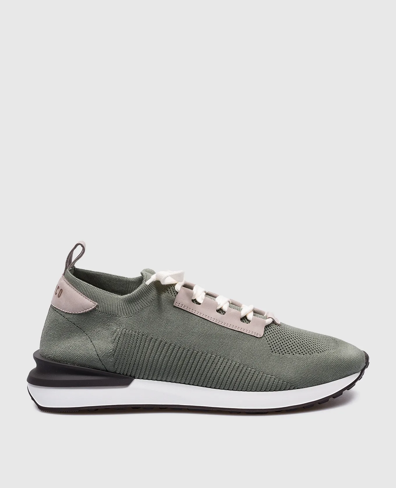 Peserico Green combination sneakers with logo