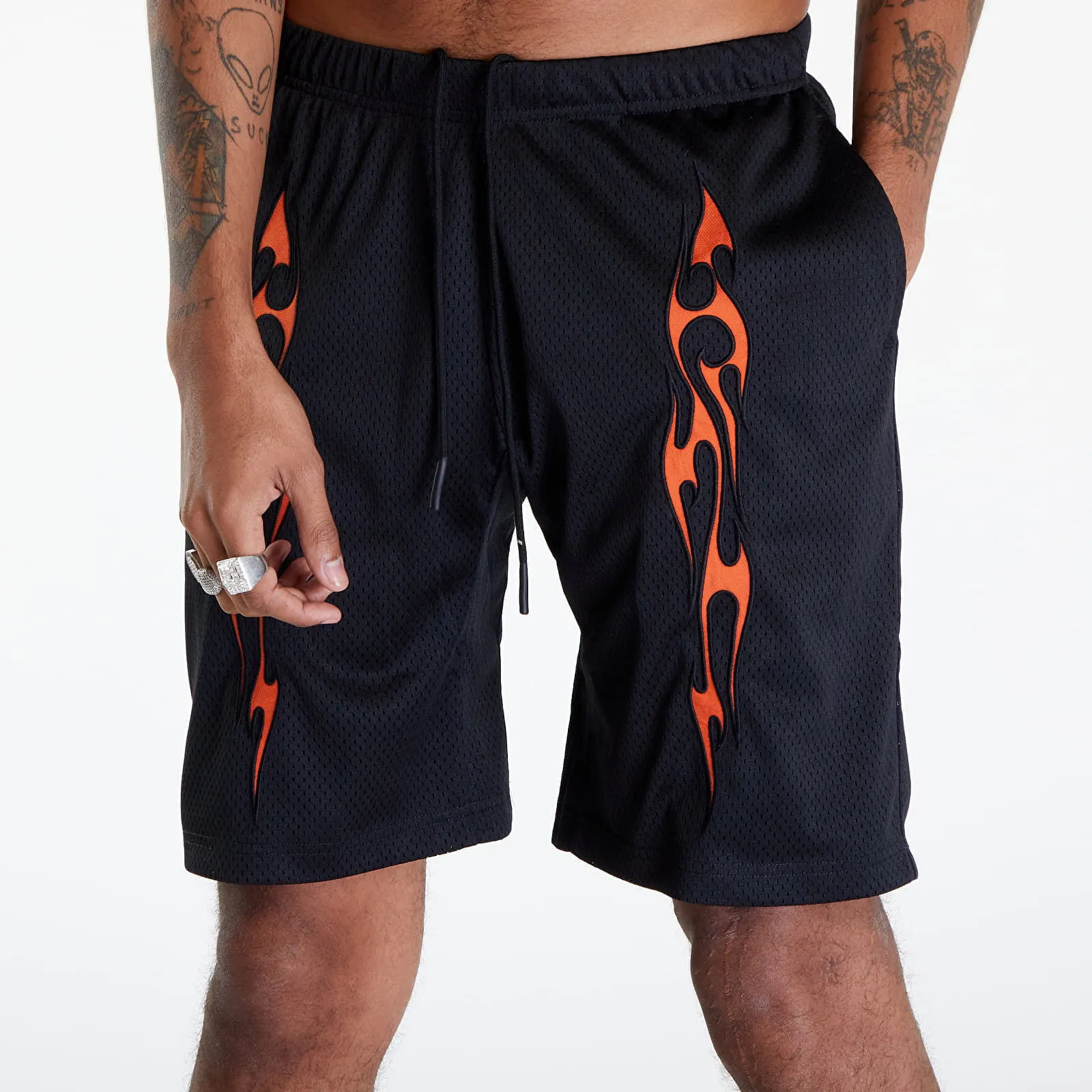 Pleasures Flame Mesh Shorts