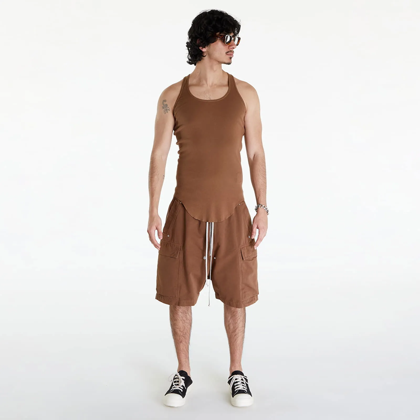 Rick Owens DRKSHDW Cargobela Shorts Khaki Brown