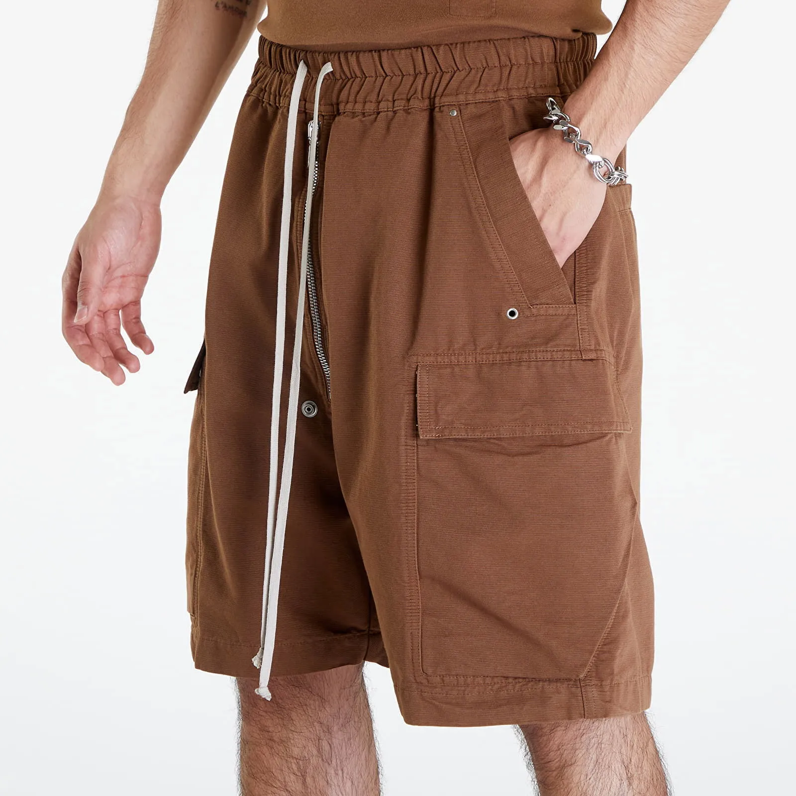 Rick Owens DRKSHDW Cargobela Shorts Khaki Brown